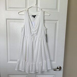 AS U WISH White Size Small Lilac Lined Sleeveless Deep V Neck New